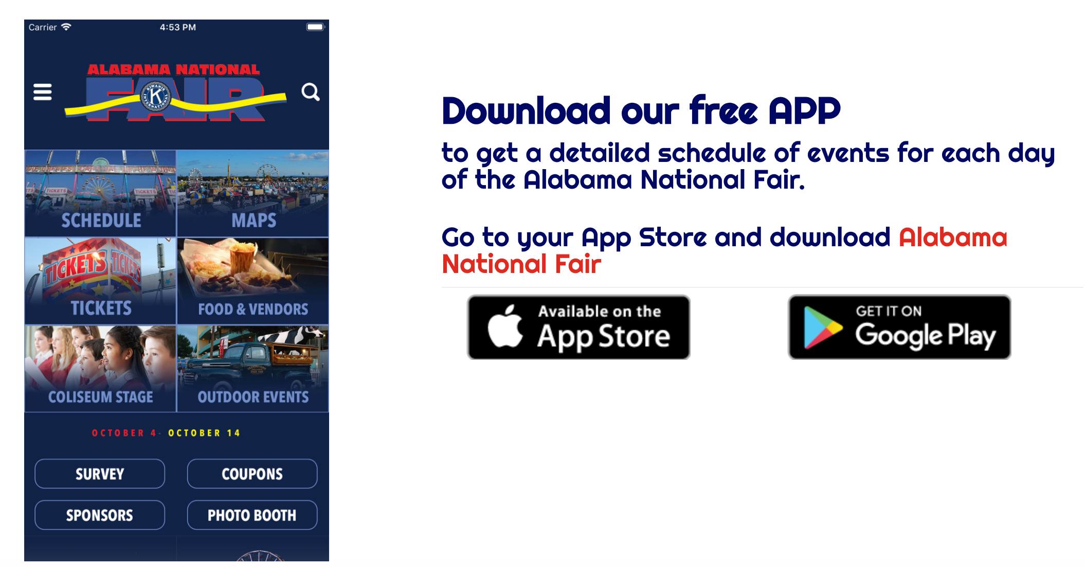 Events from October 14 October 14 Alabama National Fair